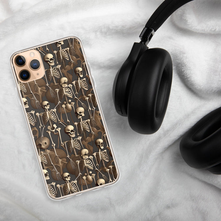 Brown Vintage Skeletons Clear Case for iPhone® - MedTheories