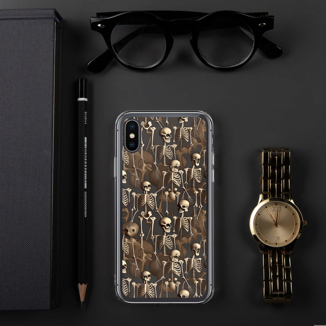 Brown Vintage Skeletons Clear Case for iPhone® - MedTheories