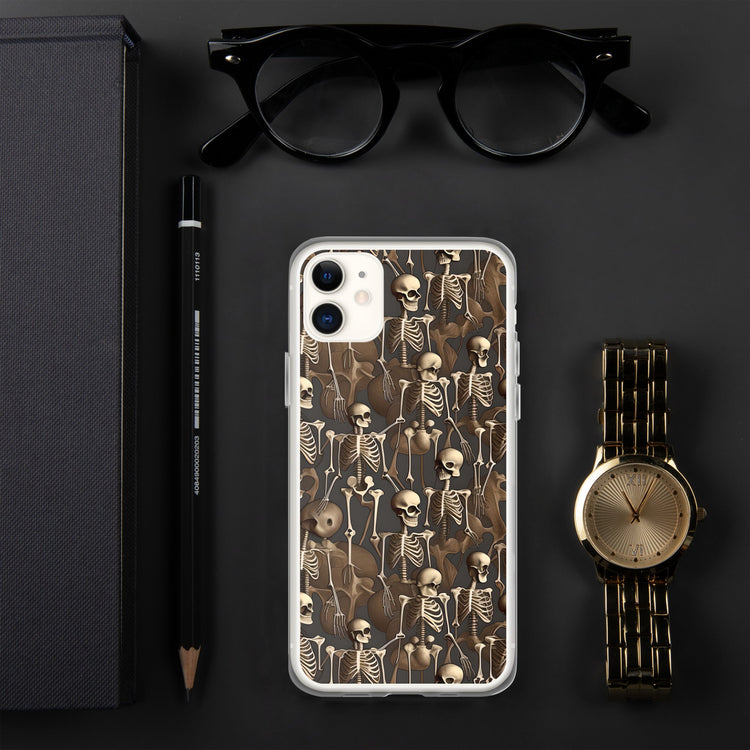 Brown Vintage Skeletons Clear Case for iPhone® - MedTheories