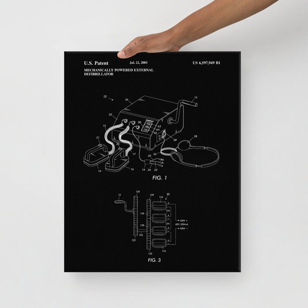 Defibrillator Medical Patent Canvas - MedTheories
