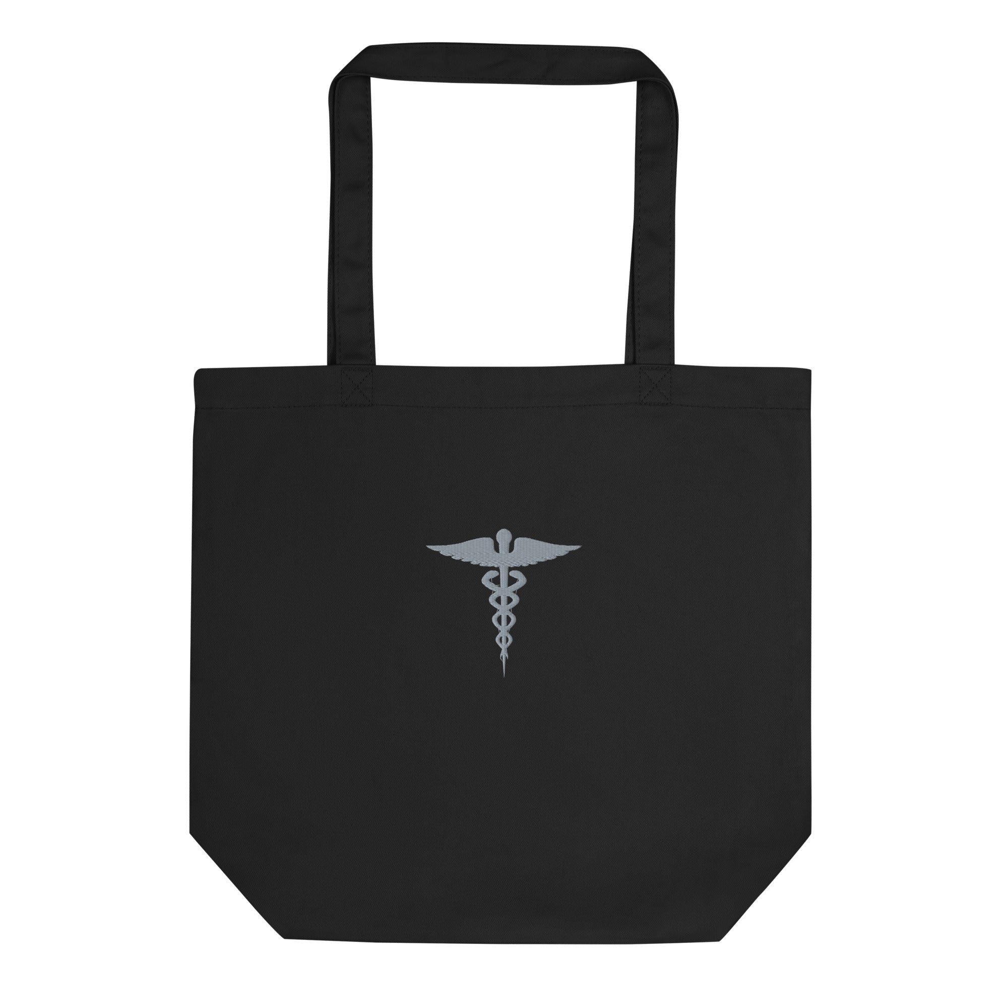 Embroidered Caduceus Eco Tote Bag - MedTheories