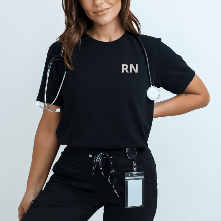 Embroidered RN Unisex T-Shirt - MedTheories