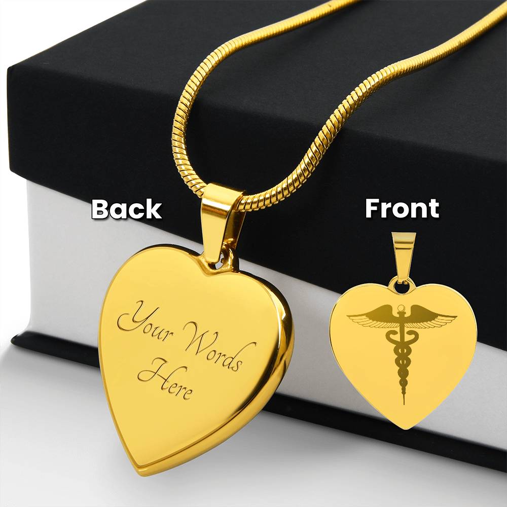 Engravable Caduceus Symbol Necklace - MedTheories