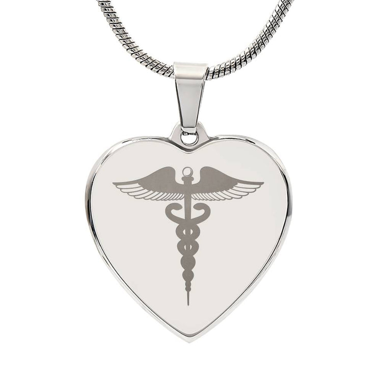Engravable Caduceus Symbol Necklace - MedTheories