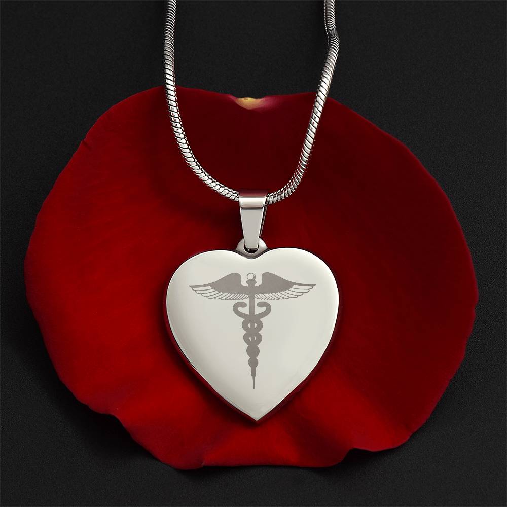 Engravable Caduceus Symbol Necklace - MedTheories