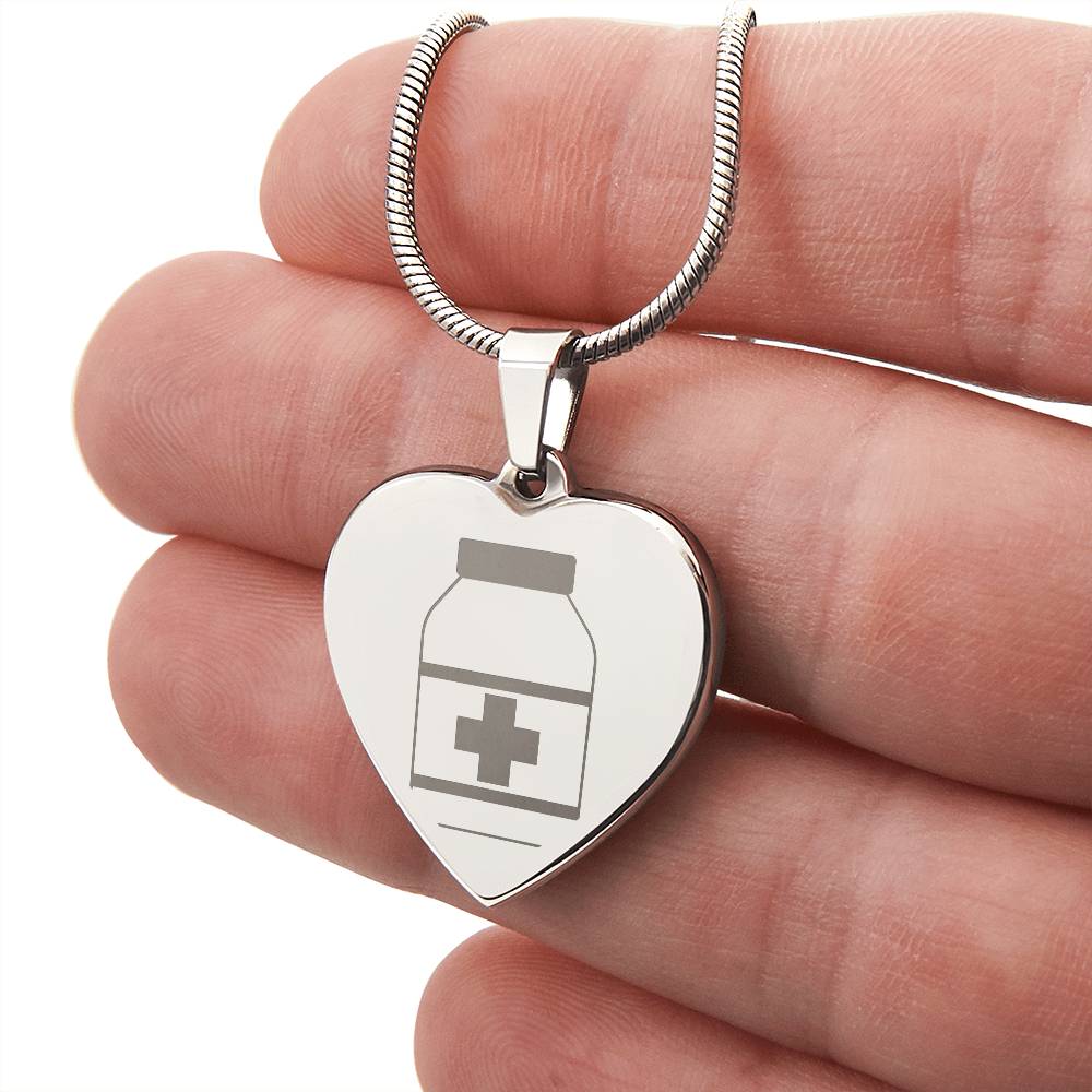 Engravable Pill Bottle Necklace - MedTheories