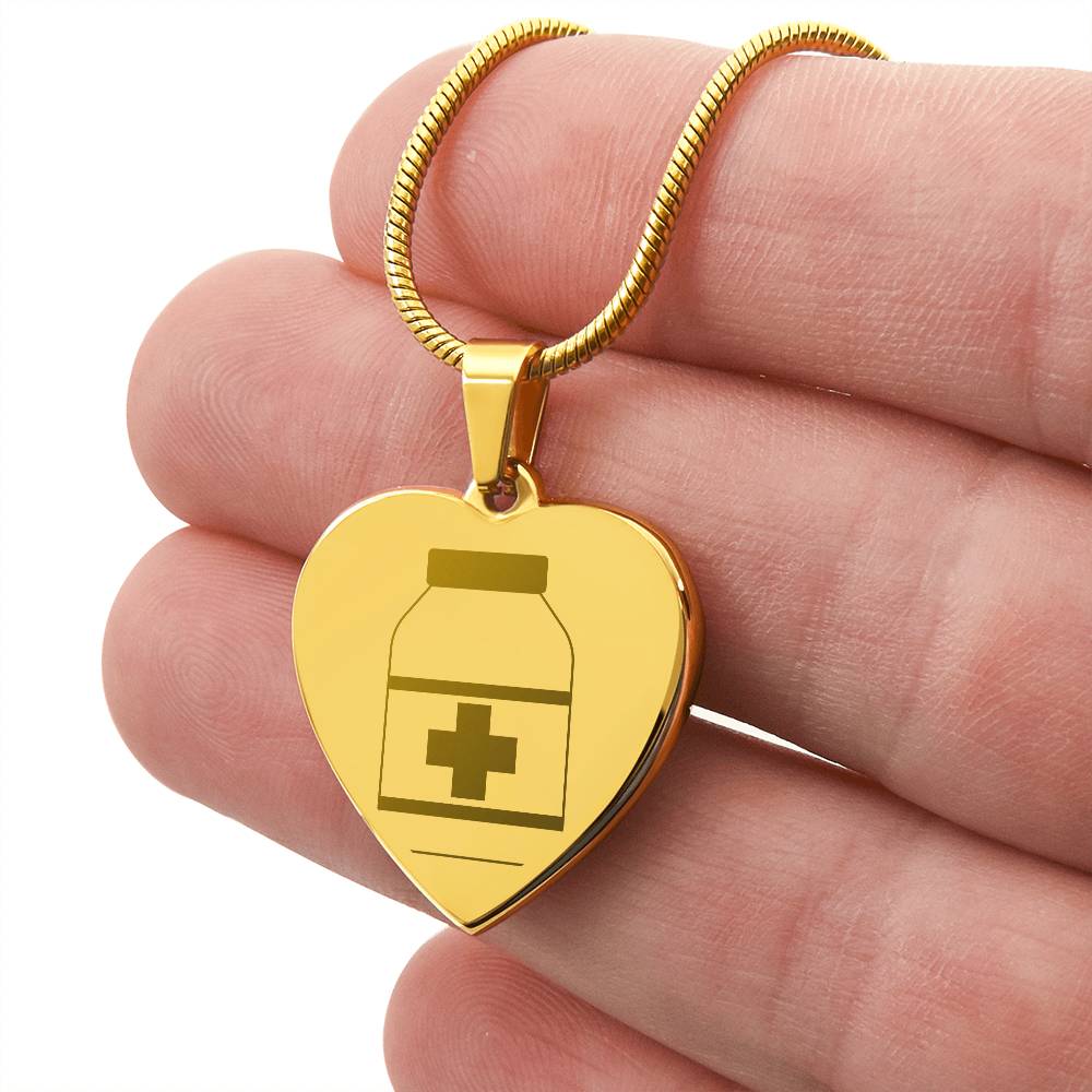 Engravable Pill Bottle Necklace - MedTheories