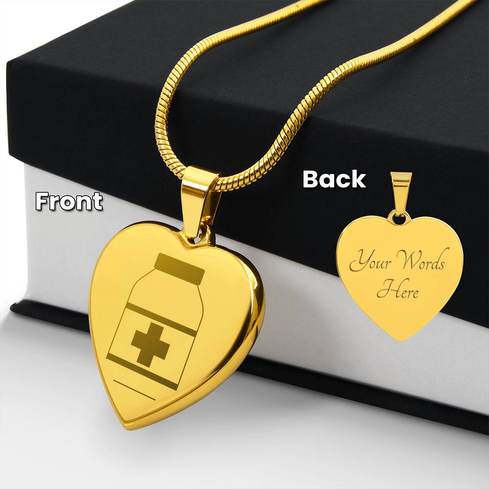 Engravable Pill Bottle Necklace - MedTheories