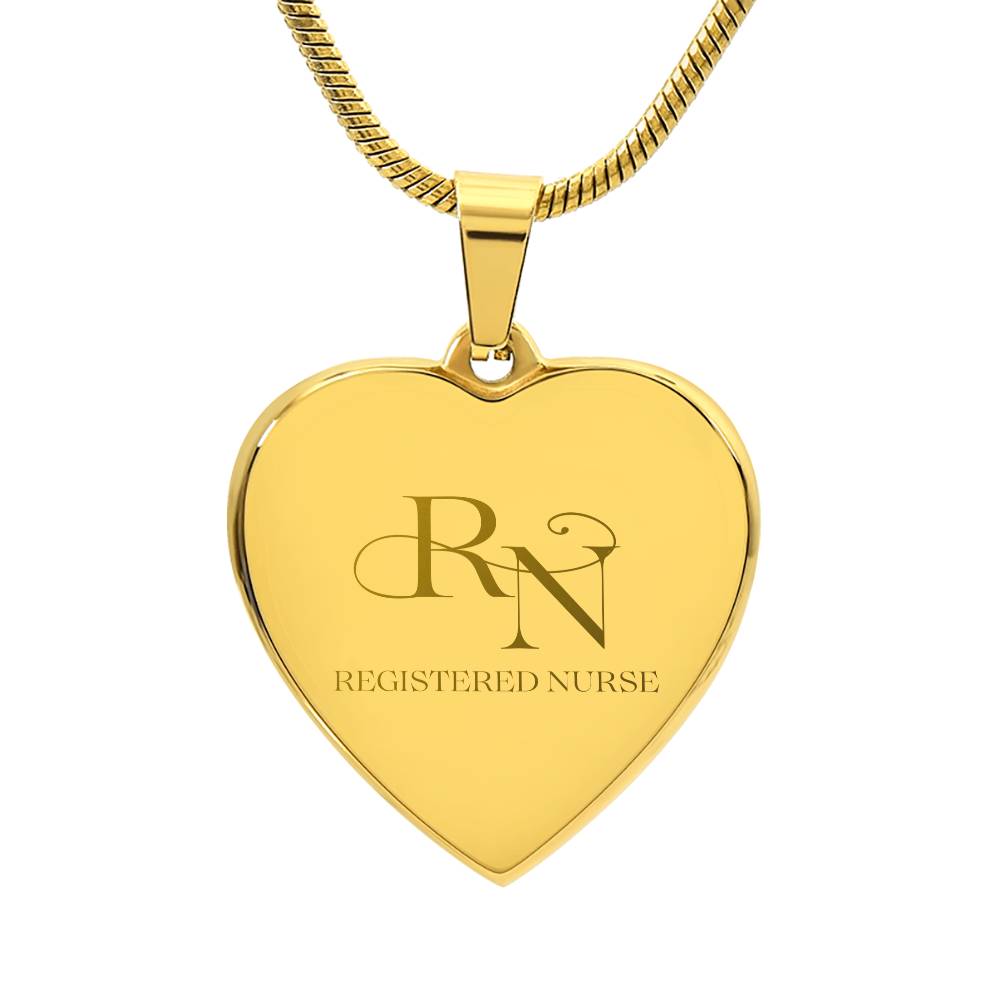 Engravable Scrolled RN Necklace - MedTheories