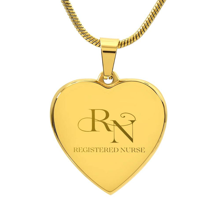 Engravable Scrolled RN Necklace - MedTheories
