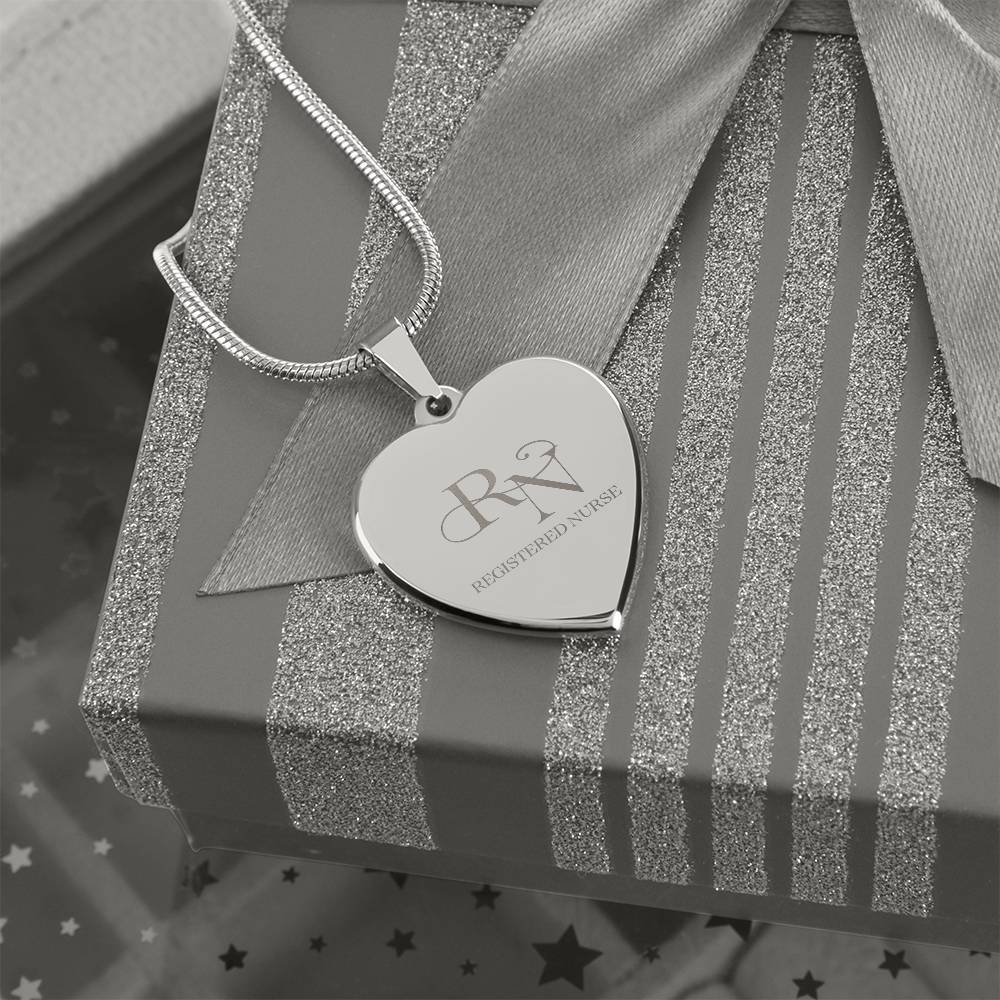 Engravable Scrolled RN Necklace - MedTheories