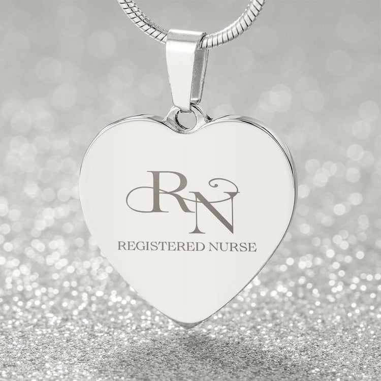 Engravable Scrolled RN Necklace - MedTheories