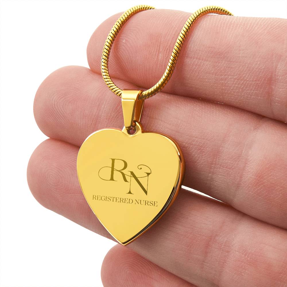Engravable Scrolled RN Necklace - MedTheories