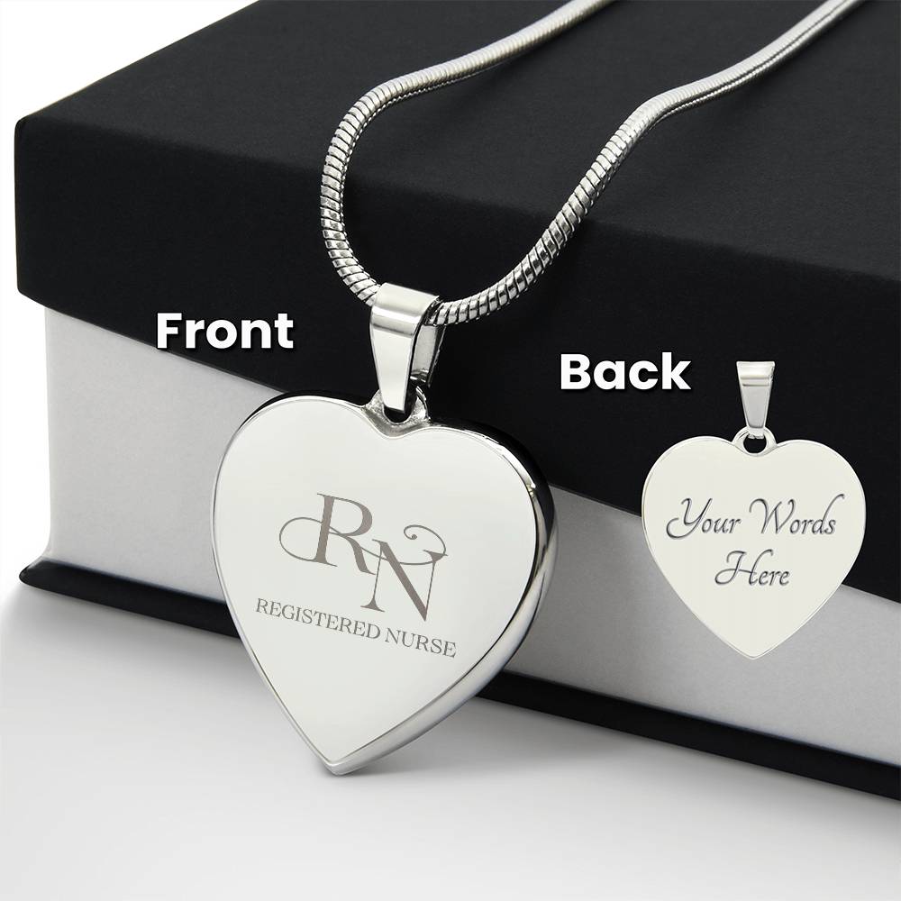 Engravable Scrolled RN Necklace - MedTheories