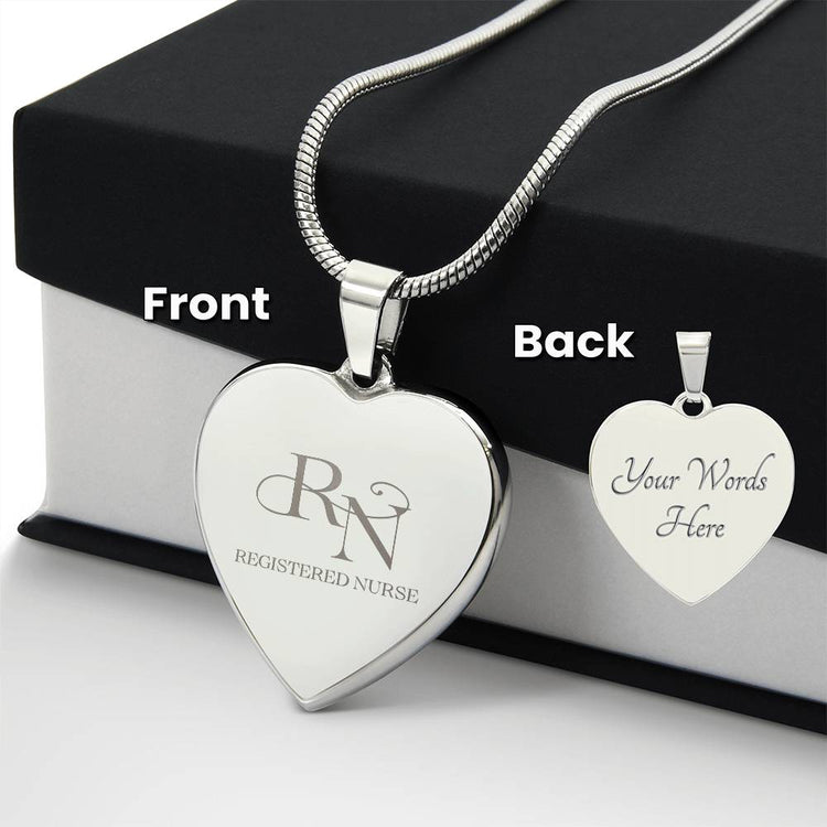 Engravable Scrolled RN Necklace - MedTheories