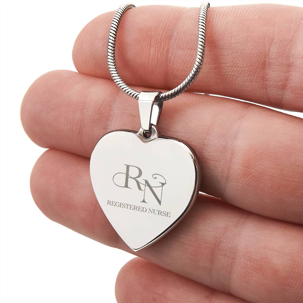 Engravable Scrolled RN Necklace - MedTheories
