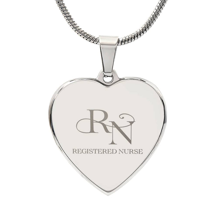 Engravable Scrolled RN Necklace - MedTheories