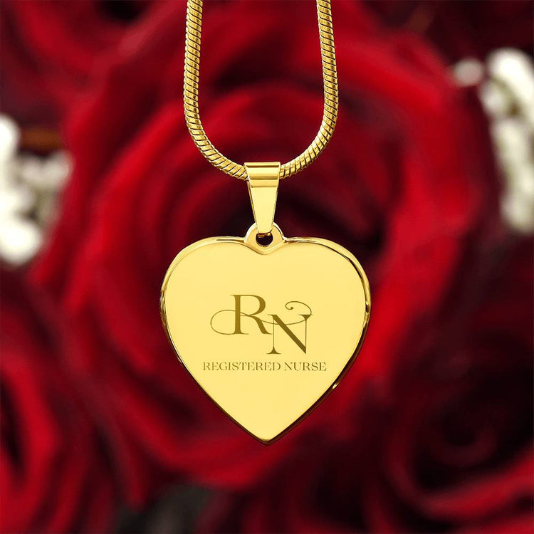 Engravable Scrolled RN Necklace - MedTheories