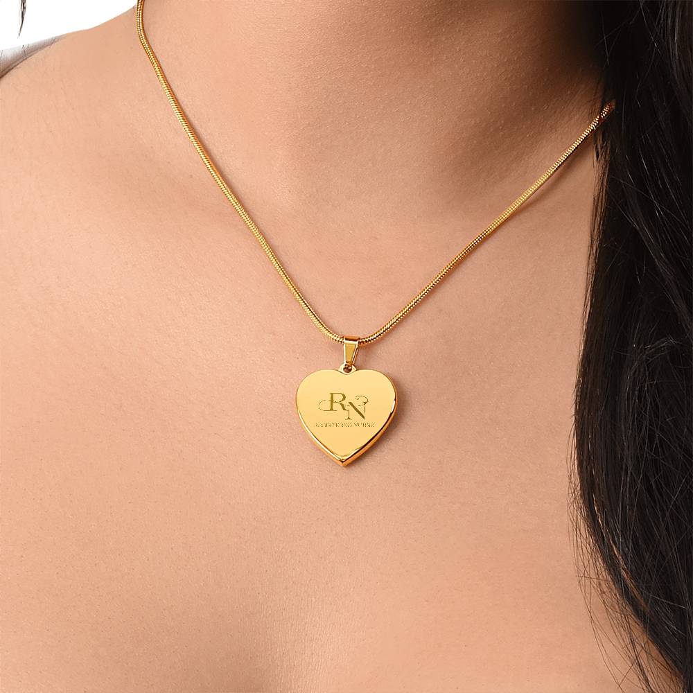 Engravable Scrolled RN Necklace - MedTheories