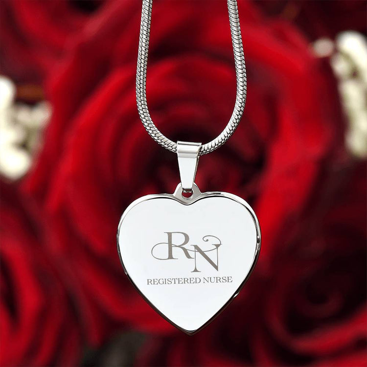 Engravable Scrolled RN Necklace - MedTheories