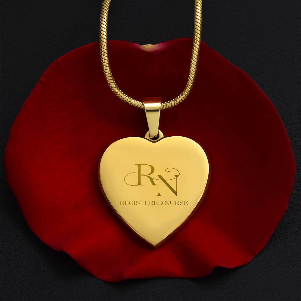 Engravable Scrolled RN Necklace - MedTheories