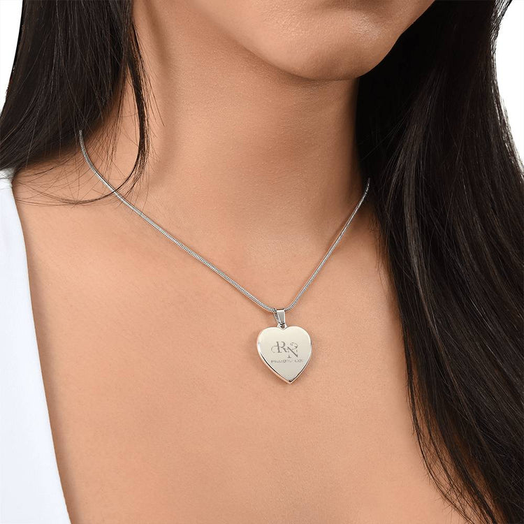 Engravable Scrolled RN Necklace - MedTheories