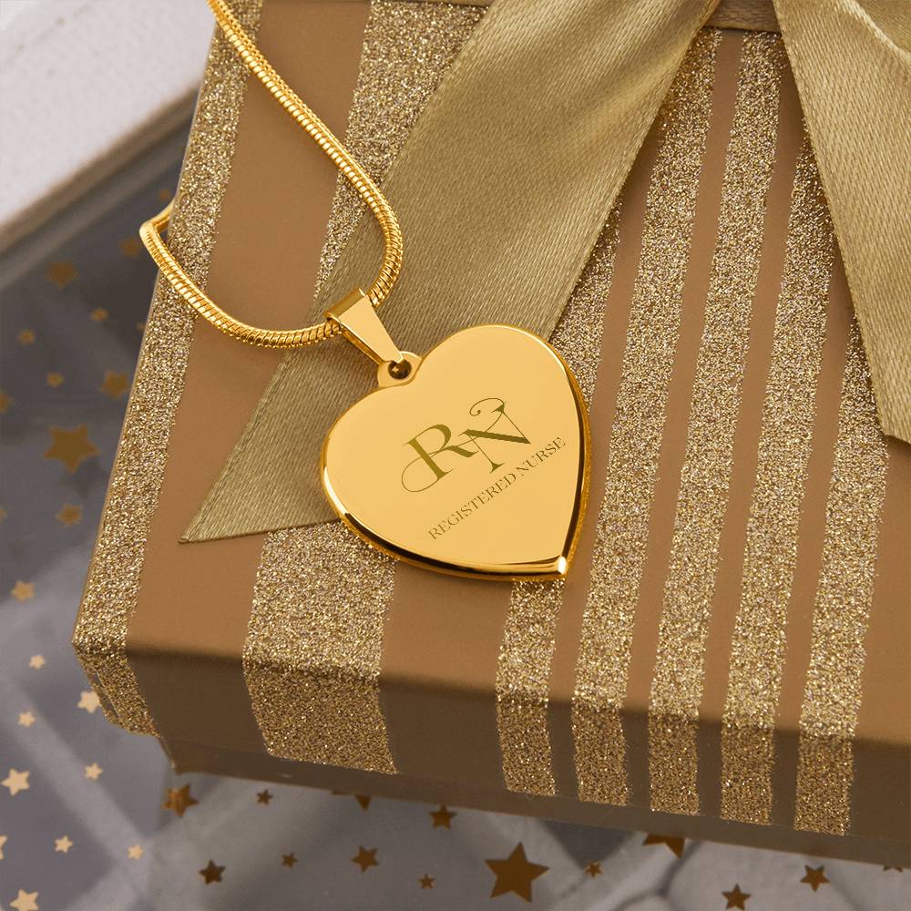 Engravable Scrolled RN Necklace - MedTheories