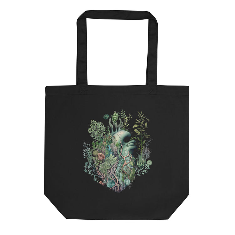 Floral Heart Anatomy Eco Tote Bag - MedTheories