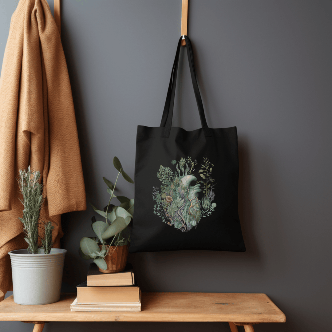 Floral Heart Anatomy Eco Tote Bag - MedTheories