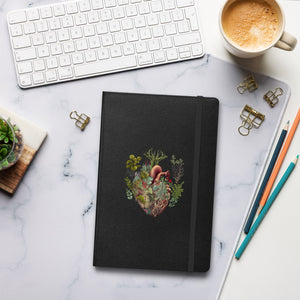 Floral Heart Hardcover Bound Notebook - MedTheories