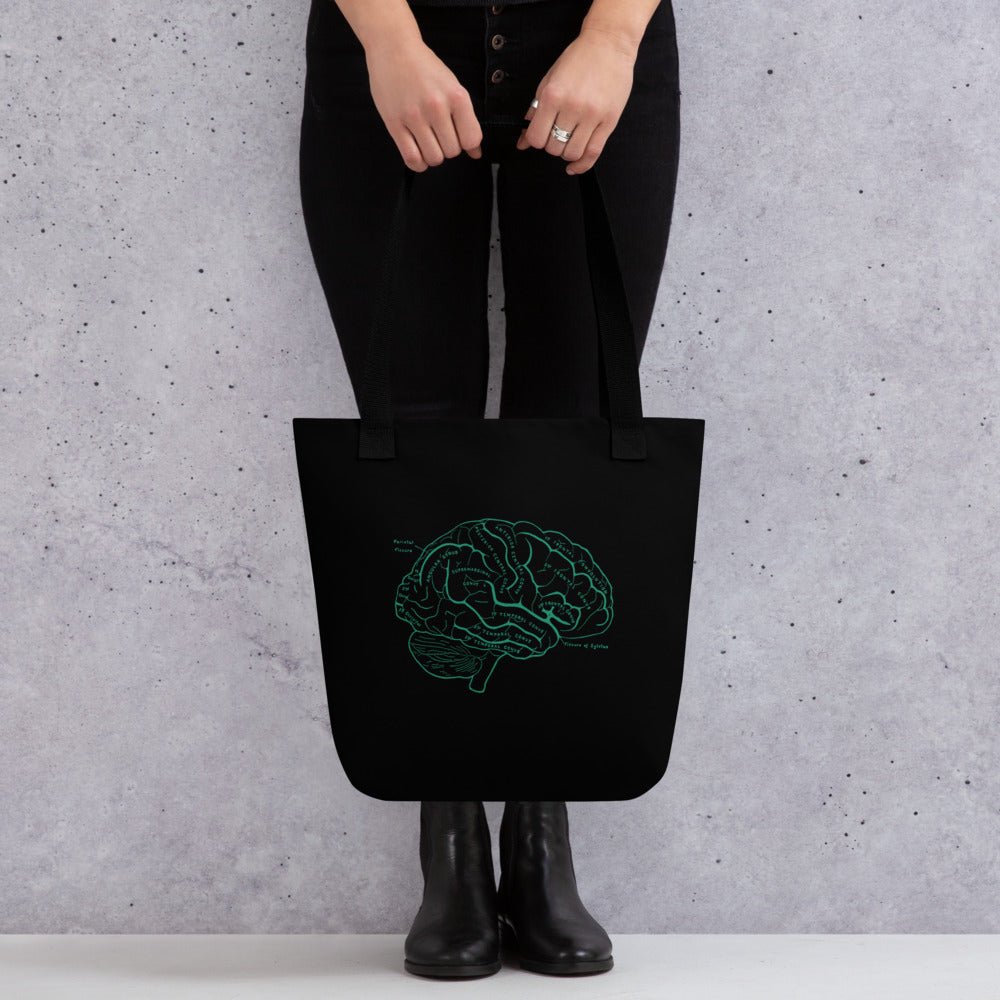 Green Brain Anatomy Tote bag - MedTheories