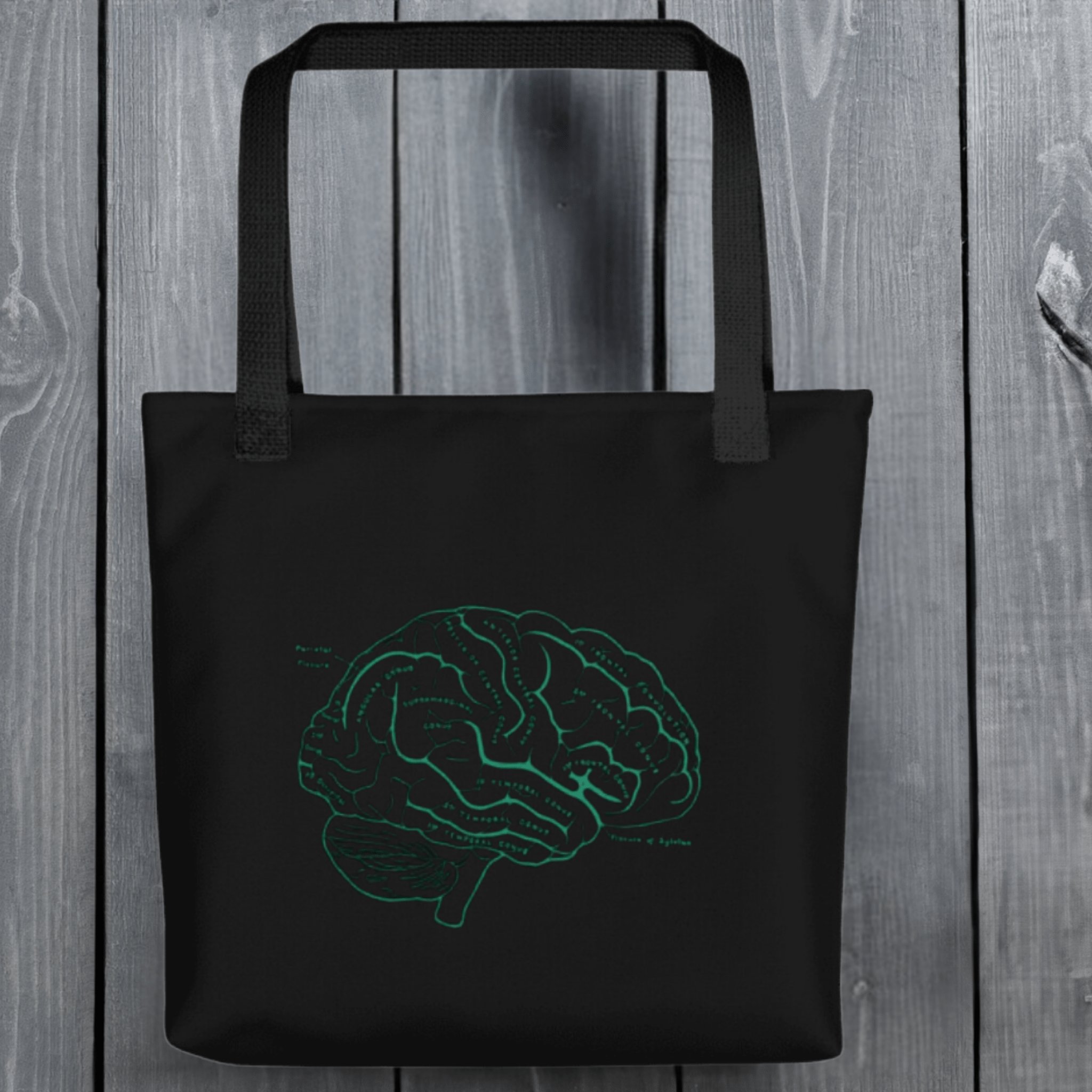 Green Brain Anatomy Tote bag - MedTheories