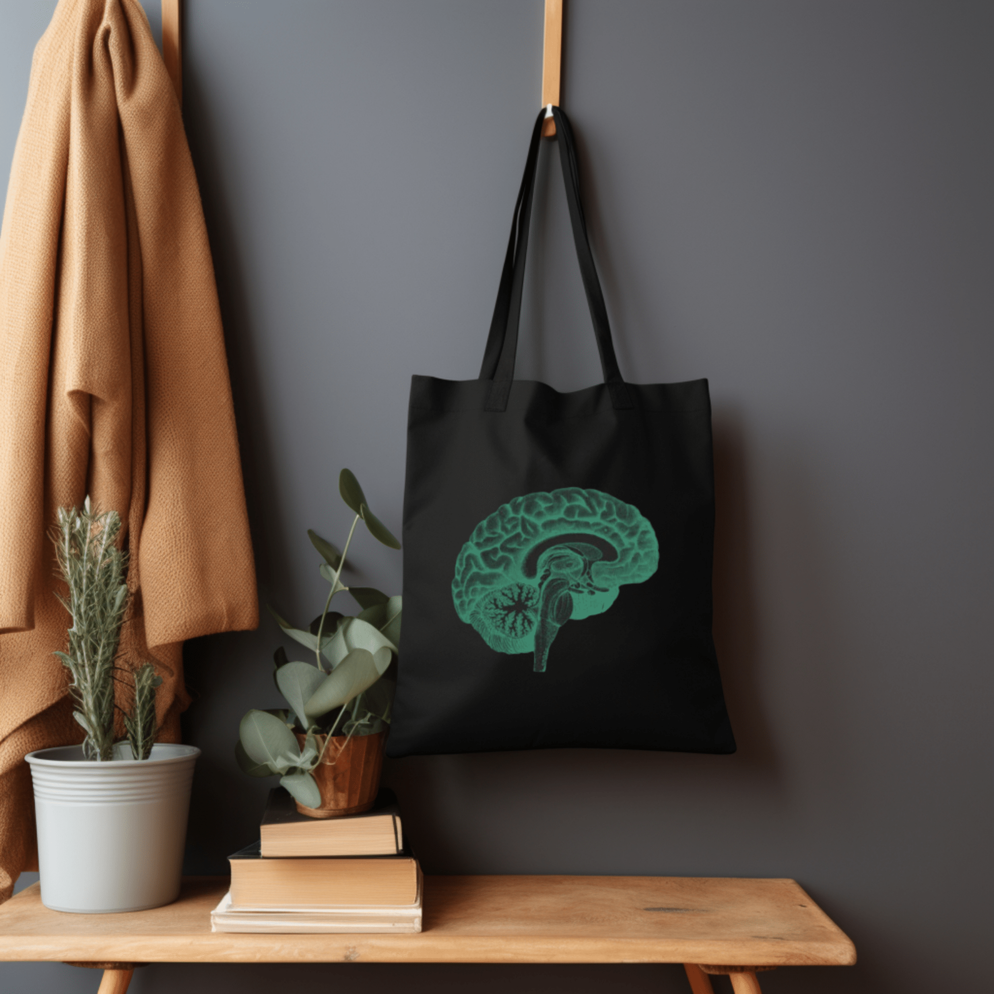Green Brain Eco Tote Bag - MedTheories