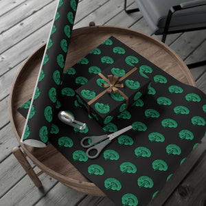 Green Brain Gift Wrap Papers - MedTheories