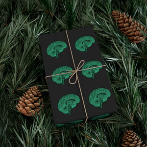 Green Brain Gift Wrap Papers - MedTheories