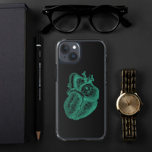 Green Heart Clear Case for iPhone® - MedTheories