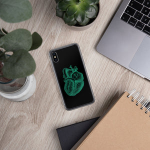 Green Heart Clear Case for iPhone® - MedTheories