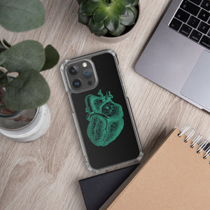 Green Heart Clear Case for iPhone® - MedTheories