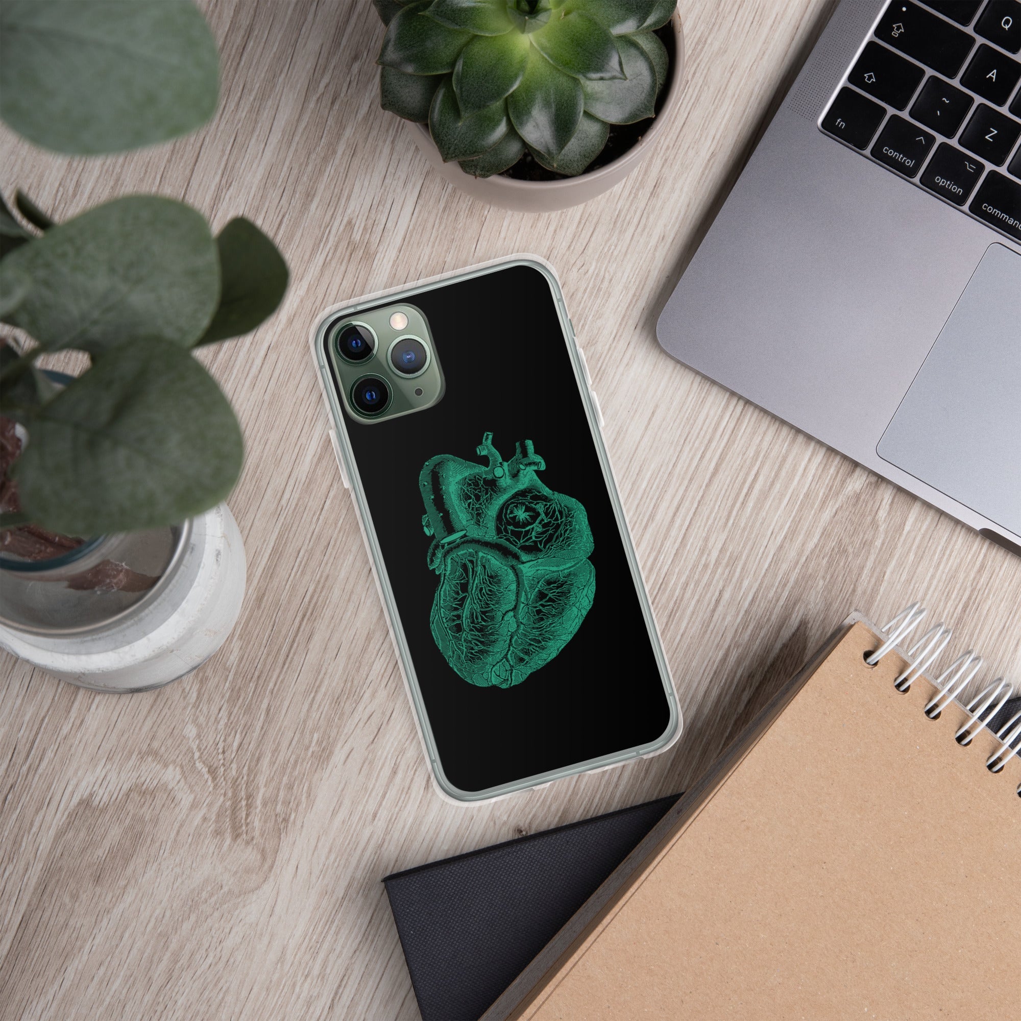 Green Heart Clear Case for iPhone® - MedTheories