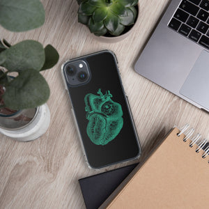 Green Heart Clear Case for iPhone® - MedTheories