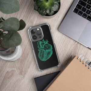 Green Heart Clear Case for iPhone® - MedTheories