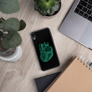 Green Heart Clear Case for iPhone® - MedTheories