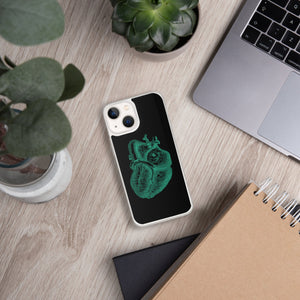 Green Heart Clear Case for iPhone® - MedTheories