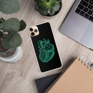 Green Heart Clear Case for iPhone® - MedTheories