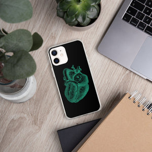 Green Heart Clear Case for iPhone® - MedTheories