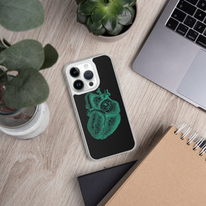 Green Heart Clear Case for iPhone® - MedTheories