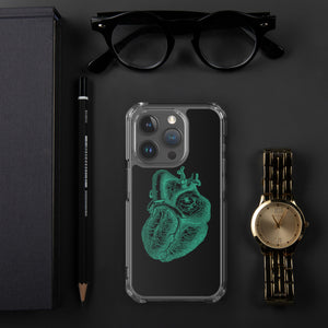 Green Heart Clear Case for iPhone® - MedTheories