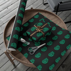 Green Heart Gift Wrap Papers - MedTheories