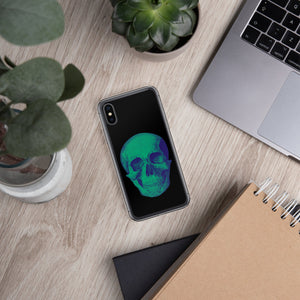 Green Skull Clear Case for iPhone® - MedTheories