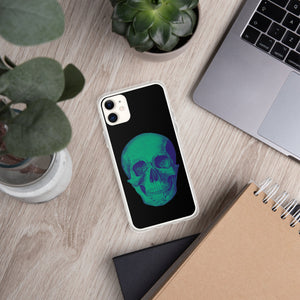 Green Skull Clear Case for iPhone® - MedTheories